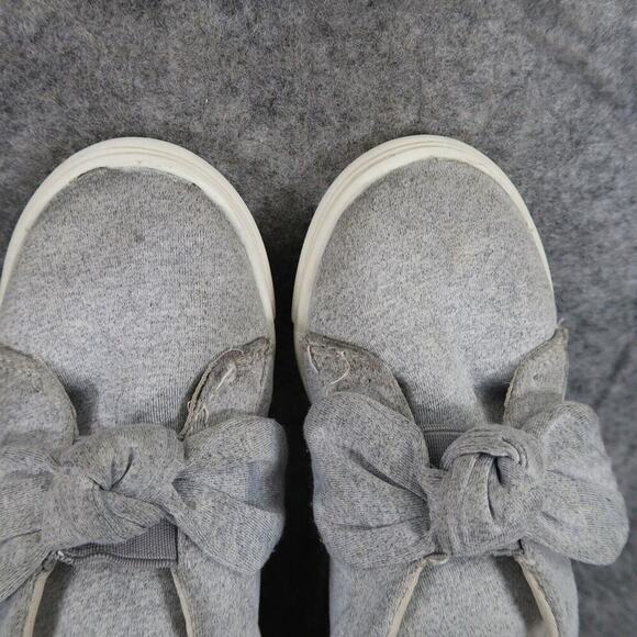 Funky Monkey Shoes Kids 9 Slip On Sneakers Bow Grey Girls Trainer Casual Comfort - Picture 8 of 13